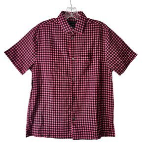 Marc by Marc Jacobs Men's Short Sleeve Plaid Button Up Shirt XS in Pink NWT